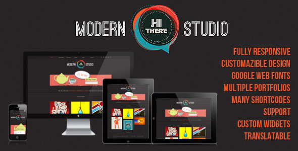 Modern Studio Themeforest Responsive Wordpress Theme