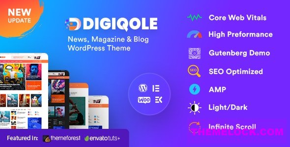 DIGIQOLE V2.0.1 – NEWS MAGAZINE WORDPRESS THEME