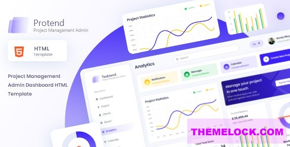 PROTEND V1.0 – PROJECT MANAGEMENT ADMIN DASHBOARD HTML TEMPLATE