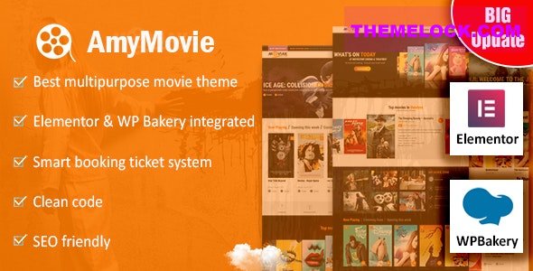 AMYMOVIE V4.0.0 – MOVIE AND CINEMA WORDPRESS THEME